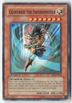 Yugioh - Gearfried the Swordmaster SD5-EN016 1st Edition - Structure Deck: Warri - Image 1