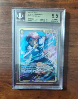2025 One Piece English A Fist Of Divine Speed OP11-119 Koby Secret Rare BGS 9.5 - Image 1