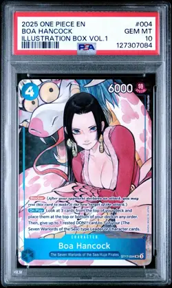 2025 One Piece English Illustration Box Vol 1 #004 Boa Hancock PSA 10 GEM MINT - Image 1