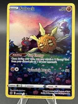 Solrock GG15/GG70 Crown Zenith Galarian Gallery Holo Rare Pokemon Card NM - Image 3