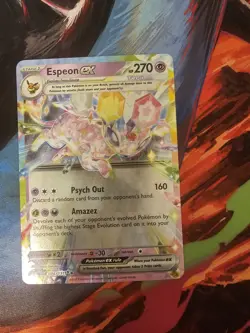 Espeon ex 34/131 Double Rare Prismatic Evolutions Pokemon TCG card NM - Image 1