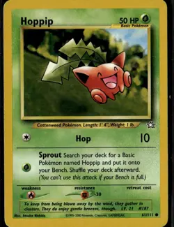 Hoppip Common Neo Genesis 061/111 Grass Unlimited Pokemon Card - Image 1