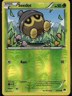 Seedot Common XY BREAKpoint 4/122 Grass Reverse Holo Pokemon Card - Image 1