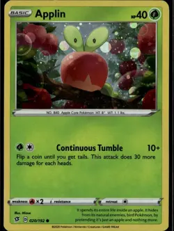Applin - (Cosmos Holo) Promo Blister Exclusives 020/192 Grass Pokemon Card - Image 1