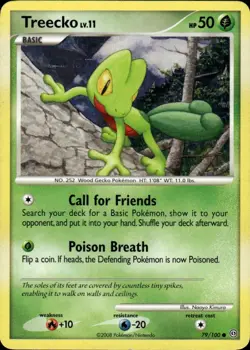Treecko Common Stormfront 79/100 Grass Pokemon Card - Image 1