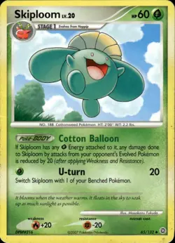 Skiploom Uncommon Secret Wonders 65/132 Grass Normal Pokemon Card - Image 1