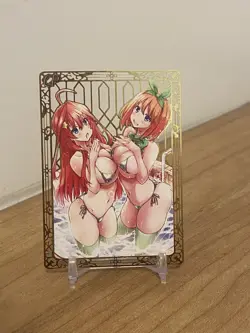 Itsuki Yotsuba 163/200 - Goddess Story Custom Anime Waifu Doujin Gold Metal Card - Image 1