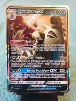 TYRANITAR GX 121/214 S&M LOST THUNDER 2018 POKEMON CARD - Image 1