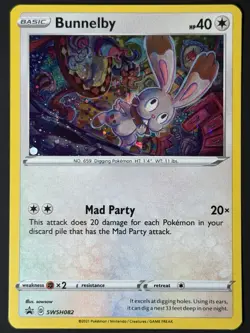 SWIRL Bunnelby Holo Promo SWSH: Sword & Shield Promo Cards SWSH082 NM - Image 2