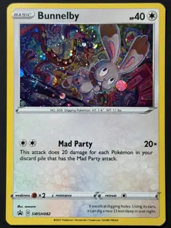 SWIRL Bunnelby Holo Promo SWSH: Sword & Shield Promo Cards SWSH082 NM - Image 3
