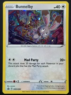 SWIRL Bunnelby Holo Promo SWSH: Sword & Shield Promo Cards SWSH082 NM - Image 4