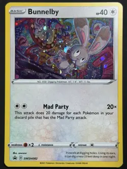 SWIRL Bunnelby Holo Promo SWSH: Sword & Shield Promo Cards SWSH082 NM - Image 5