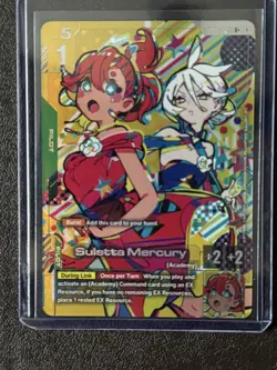 Suletta Mercury (R+) - Phantom Aria (GD04) GUNDAM CARD GAME ENGLISH NM ALT ART - Image 1