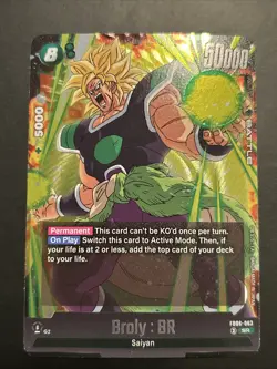 Broly : BR Dragon Ball Super Card Game FB06-063 SR Holo TCG NM - Image 1