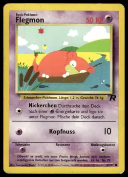 Pokemon Flegmon Slowpoke 67/82 German Team Rocket 2000 LP - Image 1