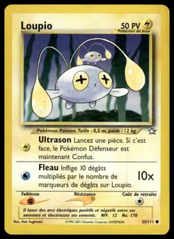 Pokemon Loupio Chinchou 55/111 French Neo Genesis 2001 NM - Image 1