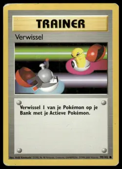 Pokemon Verwissel Switch 95/102 Dutch Base Set Trainer 1999 MP - Image 1