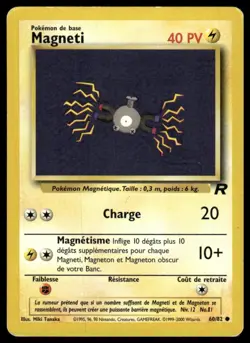 Pokemon Magneti Magnemite 60/82 French Team Rocket 2000 LP - Image 1
