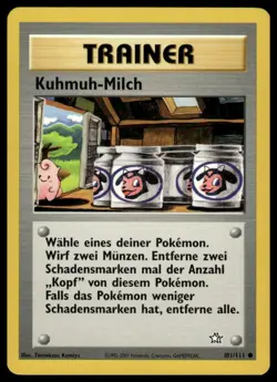 Pokemon Kuhmuh-Milch Moo-Moo Milk 101/111 German Trainer 2001 NM - Image 1