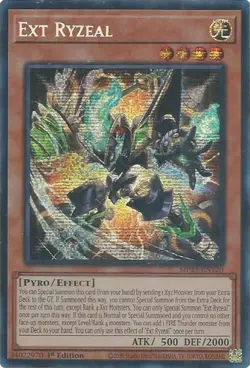 Yugioh 2025 Mega-Pack: Ext Ryzeal MP25-EN120 Prismatic Secret Rare NM - Image 1