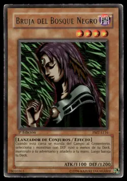 YuGiOh Witch of the Black Forest PMT-S116 Spanish 1st Edition Rare MP - Image 1