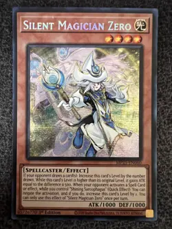 Yugioh Silent Magician Zero MP25-EN060 Prismatic Secret Rare 1st Edition NM - Image 1