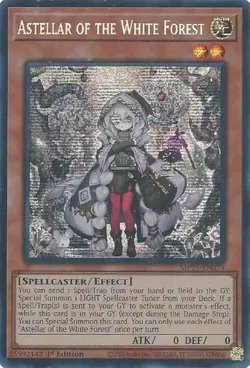 Yugioh 2025 Mega-Pack: Astellar of the White MP25-EN079 Prismatic Secret Rare NM - Image 1