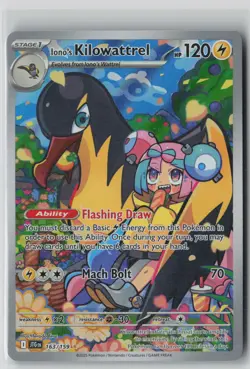Iono's Kilowattrel 163/159 Illustration Rare Journey Together Pokemon NM - Image 1