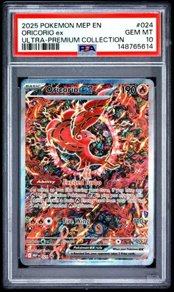 2025 POKEMON MEP EN-ME BLACK STAR PROMO #024 ORICORIO EX PSA 10 - Image 1