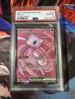 Mew ex 193/165 Sv: Scarlet & Violet 151 PSA 10 Gem Mint Pokemon TCG - Image 1