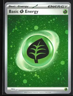 Pokemon TCG - Basic Grass Energy (Cosmos Holo) Holo Common SVE: Scarlet & Violet - Image 1