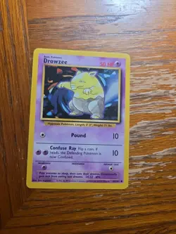 Drowzee Base Set Regular Common Pokemon TCG 49/102 - Image 1