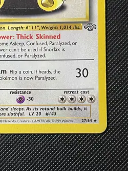 Pokemon Cards Snorlax 27/64 1st Edition Jungle Rare LP - Image 4