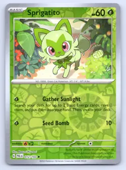 Pokemon Sprigatito - SV02: Paldea Evolved PAL Reverse Holo 012/193 NM - Image 1