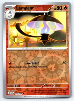 Pokemon Lampent SV: White Flare (WHT) Common Reverse Holofoil 017/086 NM - Image 1