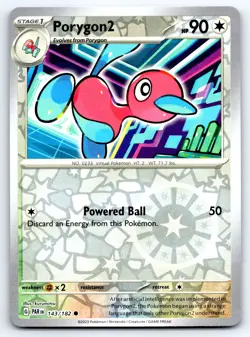 Pokemon Porygon2 SV04: Paradox Rift PAR Common Reverse Holofoil 143/182 NM - Image 1