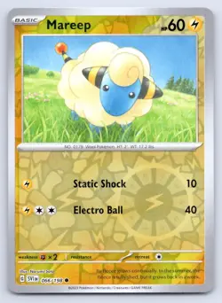 Pokemon Mareep SV01: Scarlet & Violet Base Set SVI Reverse Holo 066/198 NM - Image 1