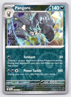 Pokemon Pangoro SV09: Journey Together JTG Reverse Holo 099/159 NM - Image 1