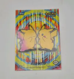Pokemon Topps 2000 TV Animation Series 2 Stick-Ons #132 Ditto Card 5 of 10 - Image 1