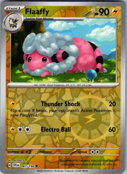 Flaaffy Scarlet & Violet 067/198 Uncommon Reverse Holo Pokemon Near Mint - Image 1