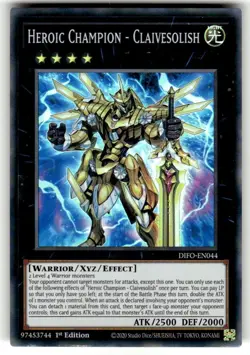 Yugioh! Heroic Champion - Claivesolish - DIFO-EN044 - Super Rare - 1st Edition - Image 1