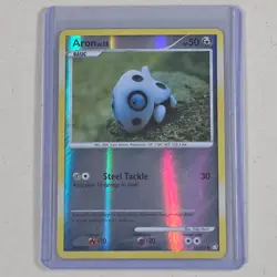 Pokemon TCG Card 2007 Mysterious Treasures - Aron 71/123 Reverse Holo LP - Image 1