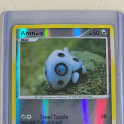 Pokemon TCG Card 2007 Mysterious Treasures - Aron 71/123 Reverse Holo LP - Image 4