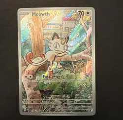 Pokemon TCG Meowth 106/094 Full Art Illustration Rare Holo Phantasmal Flame EN - Image 1