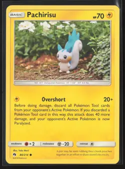 Pachirisu 80/214 Common Lost Thunder Pokemon Near Mint - Image 1