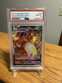 Pokemon Charizard VMAX 020/189 Darkness Ablaze Full Art Holo Ultra Rare PSA 10 - Image 1