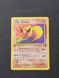 Flareon 19/64 Jungle 1st Edition non-Holo Pokemon WOTC Vintage - Image 1