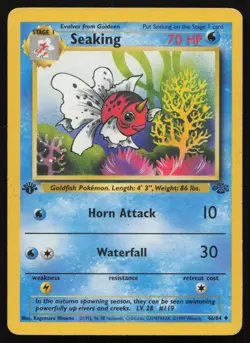 Seaking 46/64 1st Edition Uncommon Jungle Pokemon English MP - Image 1