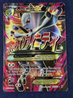 Pokemon TCG M Mewtwo EX Full Art Holo Ultra Rare Card 160/162 Breakthrough - Image 3