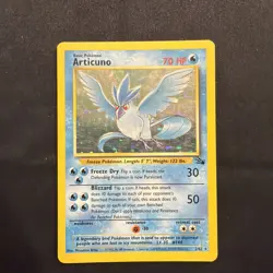 Pokemon Card - Articuno Fossil 2/62 Holo Rare (MP) crease - Image 1